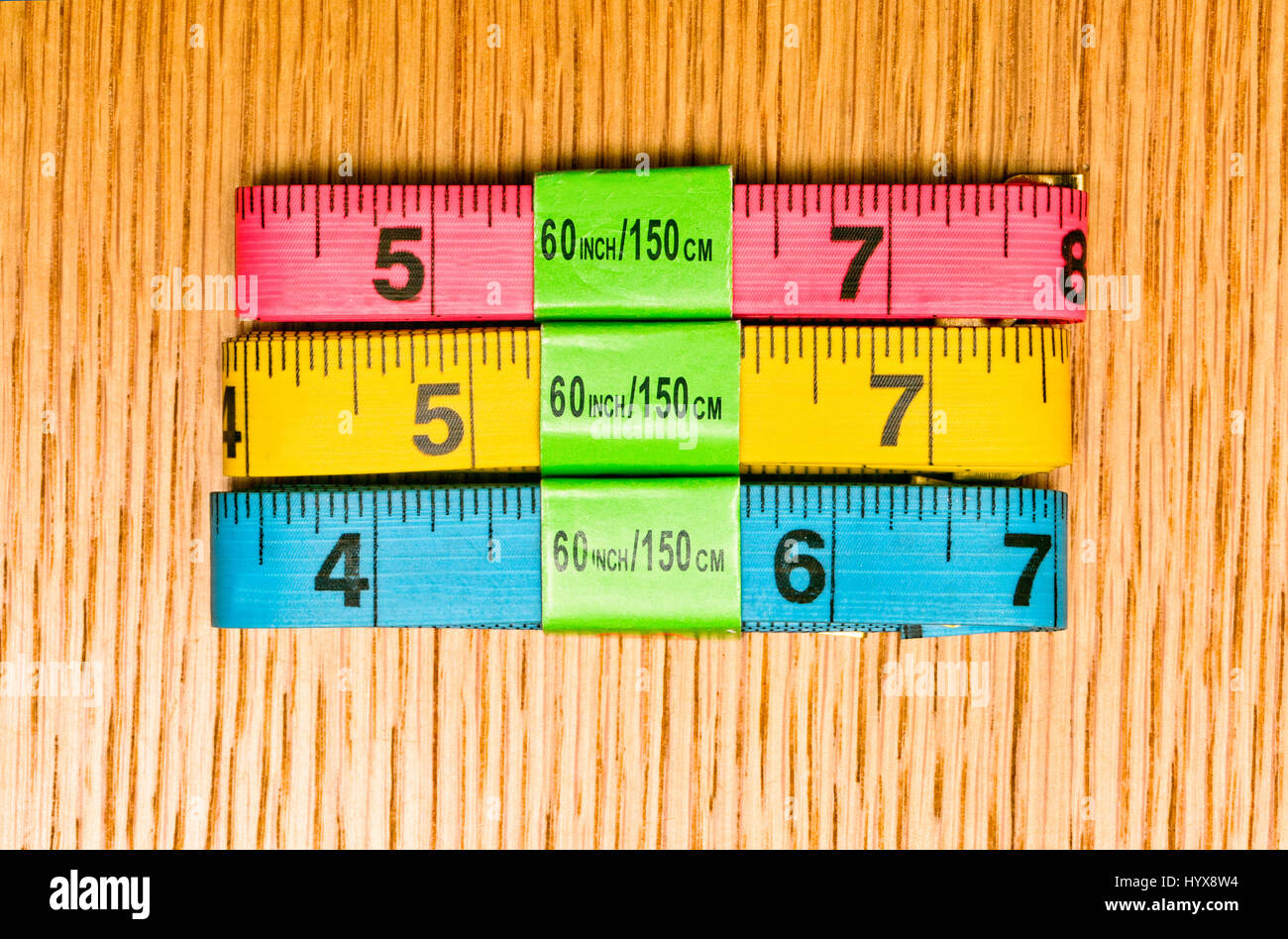 Measuring Tapes Stock Photo