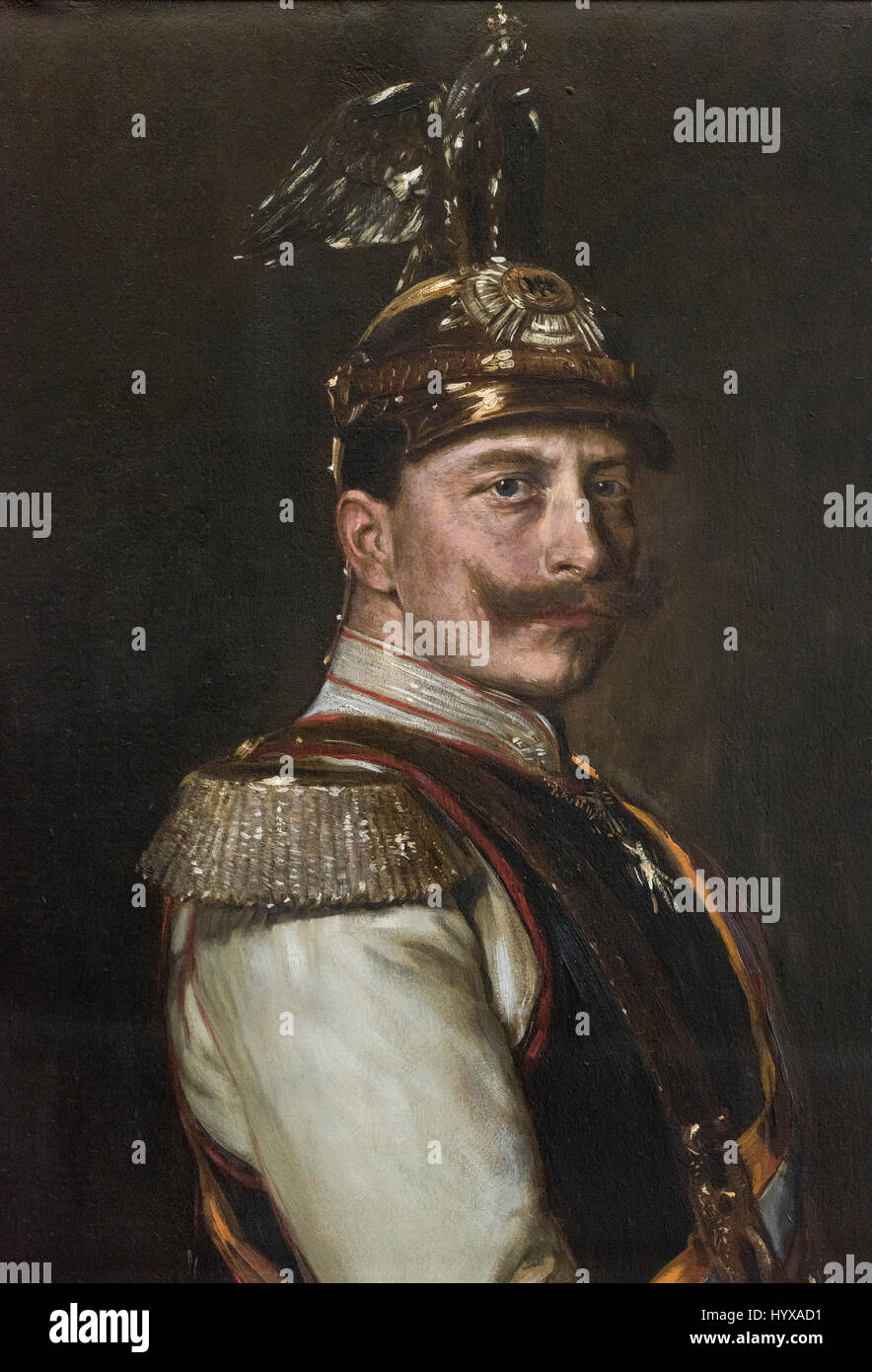 Vilma Parlaghy (1863-1923), Portait of Kaiser Wilhelm II (detail), 1895. Alte Nationalgalerie, Berlin. Stock Photo