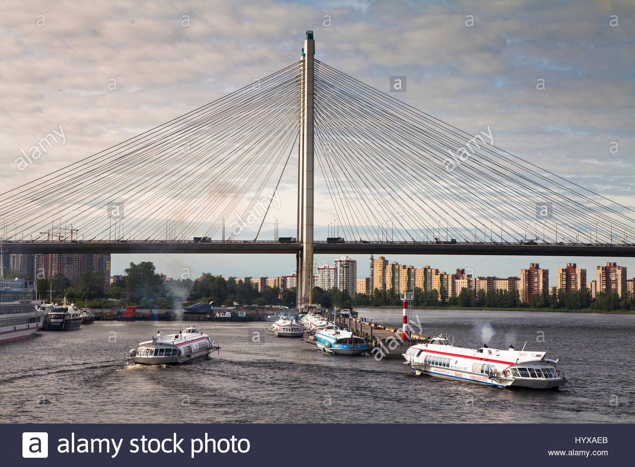The first cable-stayed bridge of St. Petersburg - Bolshoy Obukhovsky Bridge The first cable-stayed bridge of St. Petersburg - Bolshoy Obukhovsky Bridge