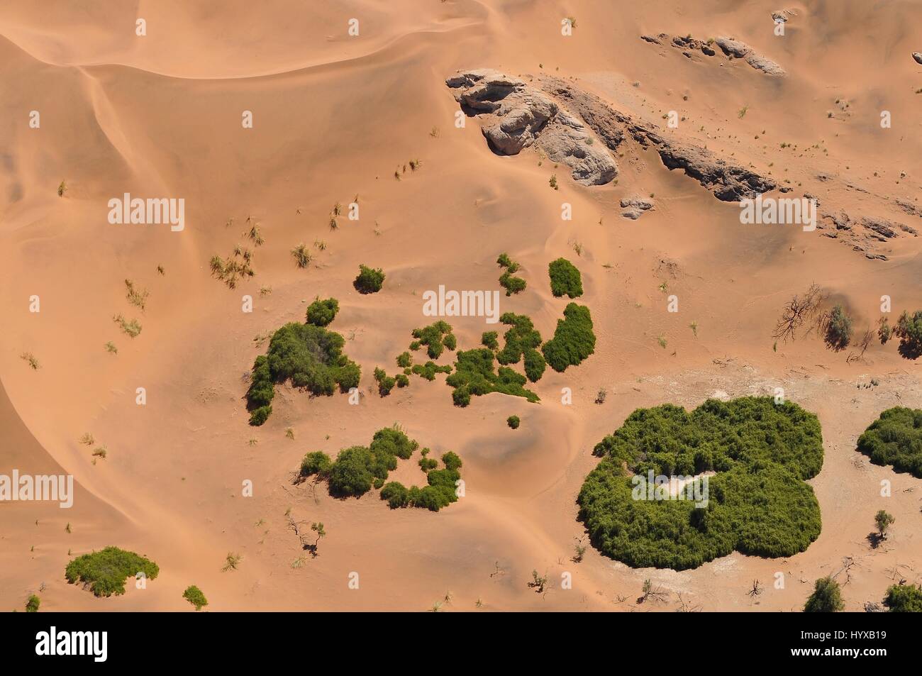 Aerial view, Namibia Skeleton Coast and Namib desert Stock Photo