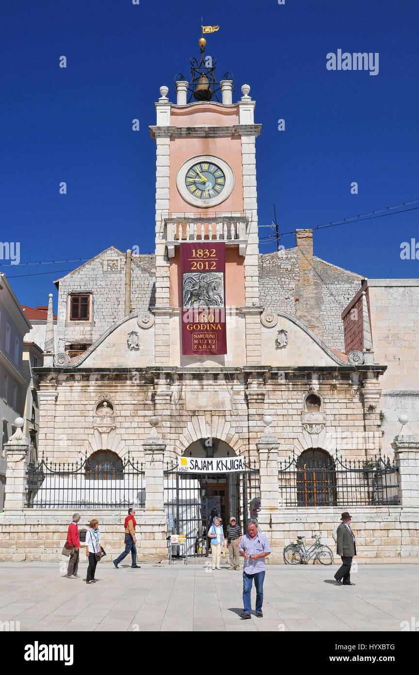 Croatia, Zadar, The town hall in Narodni trg (People's Square) Stock Photo