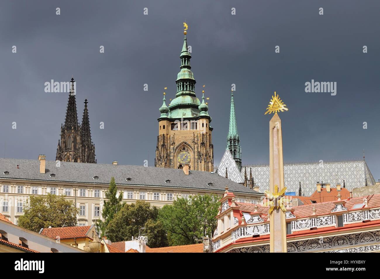 The Prague Castle, the largest castle complex in the world Stock Photo