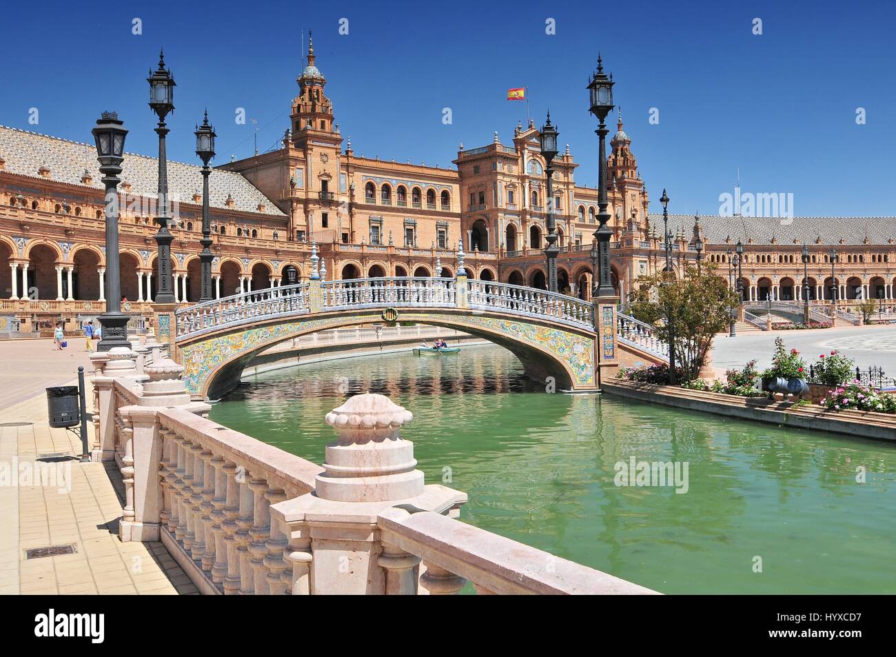 Plaza De Espana  Place D' Espagne , Built Between 1914 And 1928 By The Architect Anibal Gonzalez Sevilla Andalucia Spain Image227732342