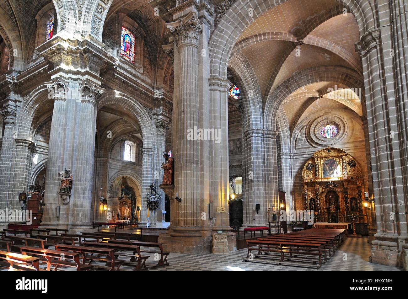 Interior of San Salvador Cathedral in Jerez de la Frontera, Andalusia ...