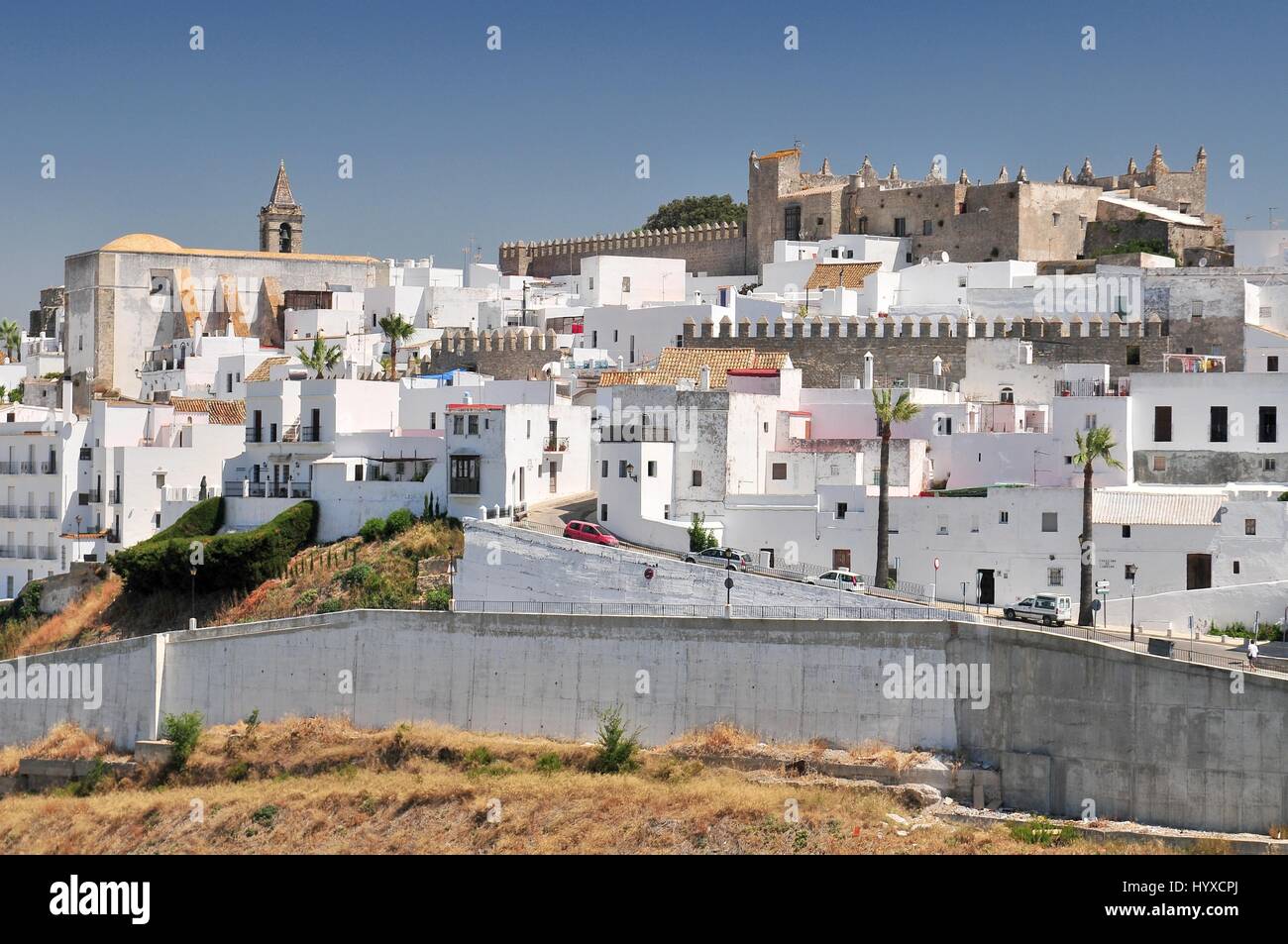 The white walled town of Vejer de La Frontera, Cadiz, Spain Stock Photo