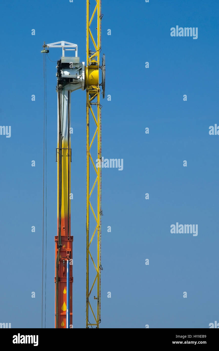 pivot point engineering of a large fairground amusement ride Stock