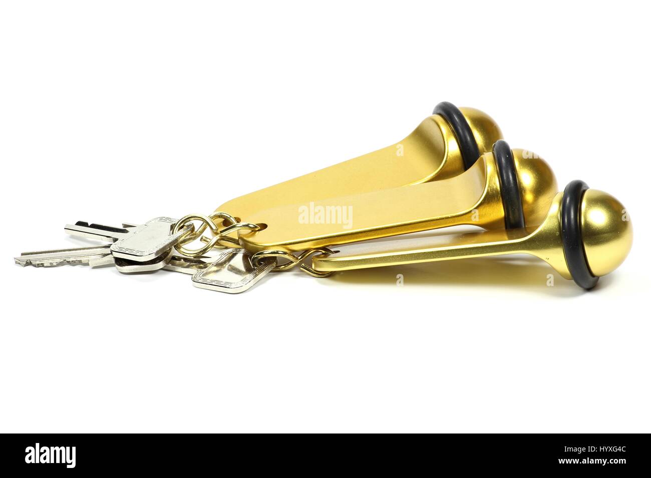 hotel keys isolated on white background Stock Photo