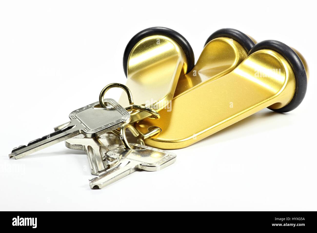 hotel keys isolated on white background Stock Photo