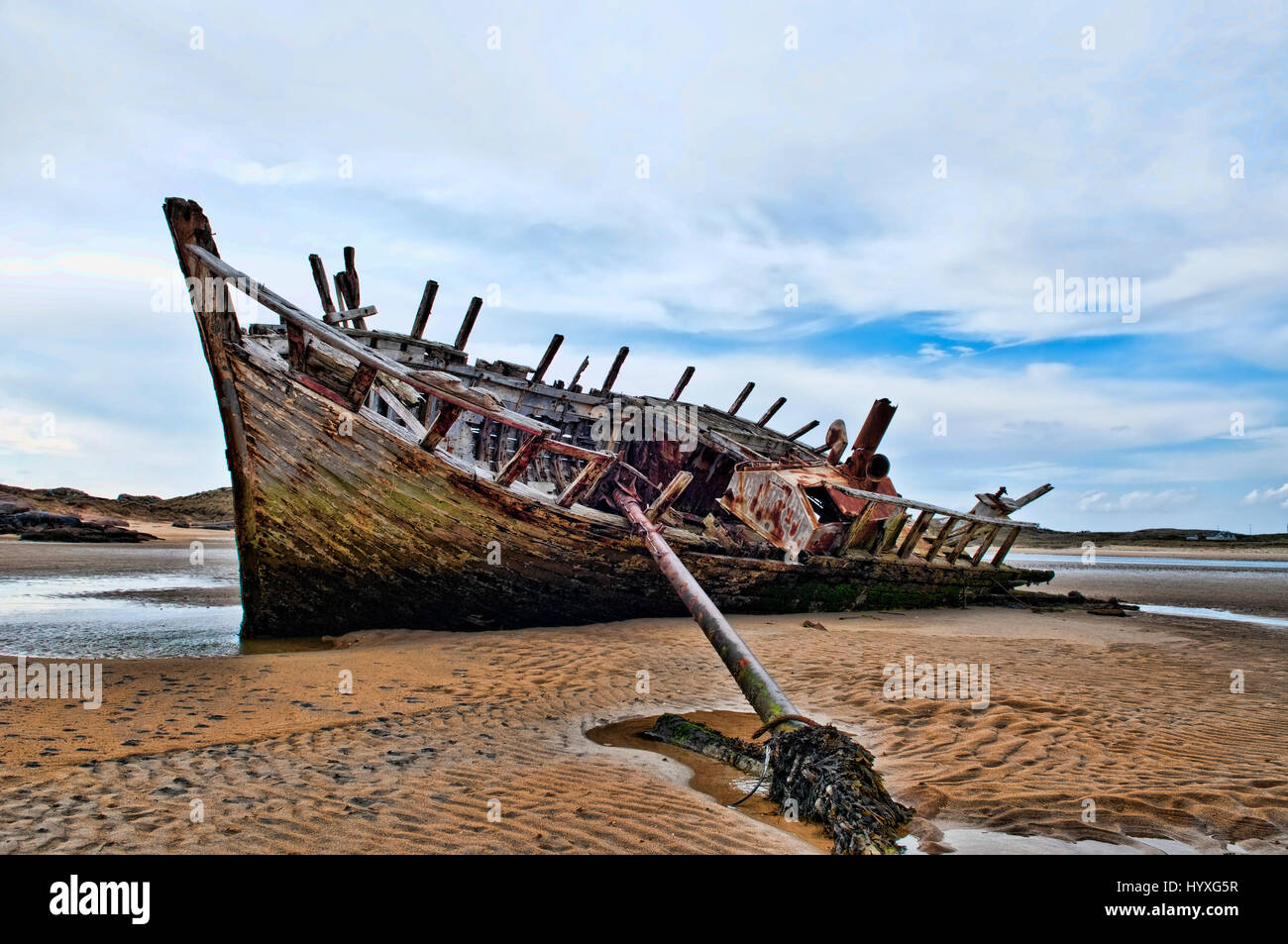 Bad Eddie's Boat Bunbeag Beach Gweedore Beach Donegal Ireland Europe