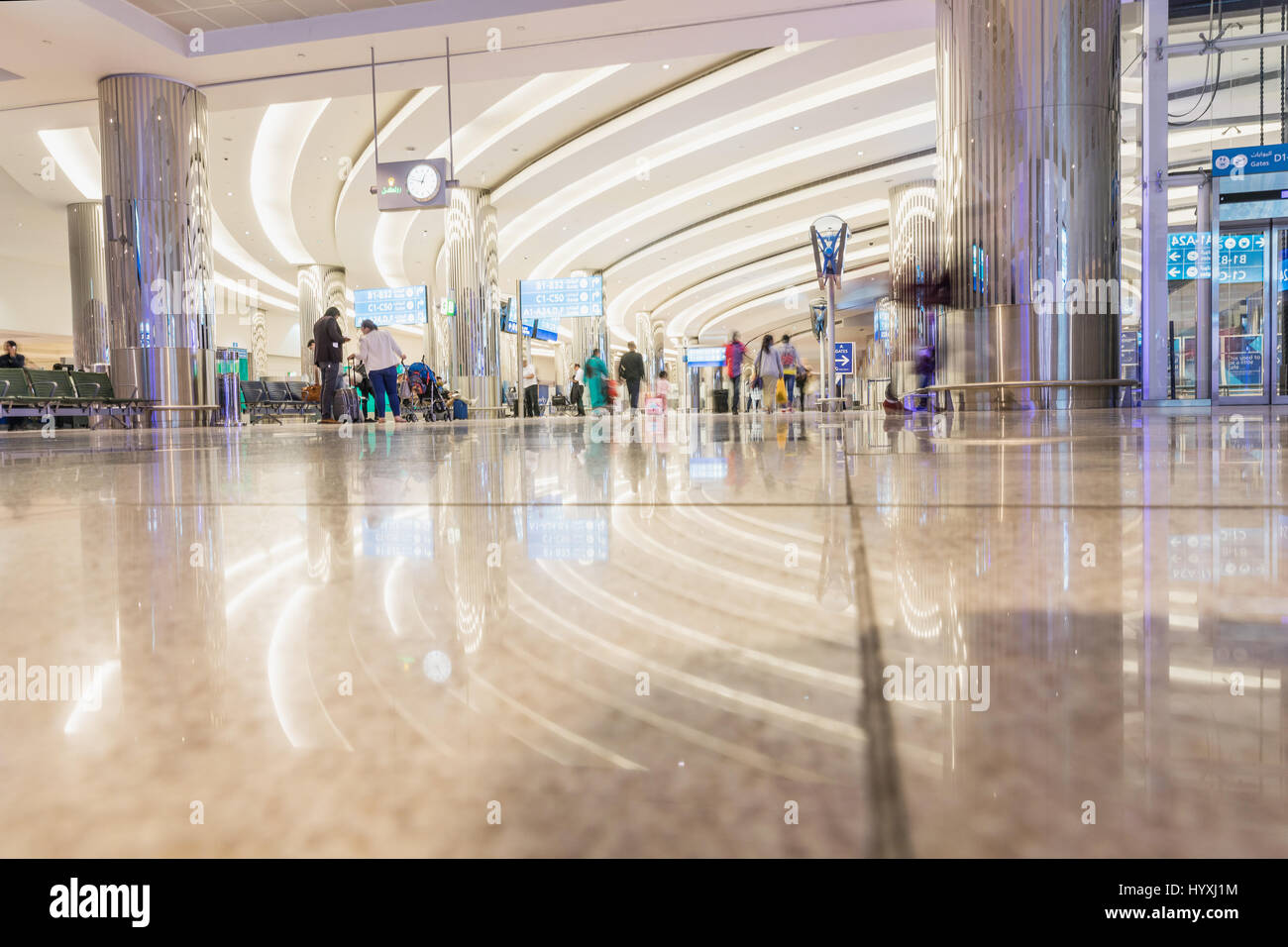 DUBAI, UAE - MARCH 7, 2017: Dubai International Airport¸. Dubai International Airport is the primary airport serving Dubai. Stock Photo