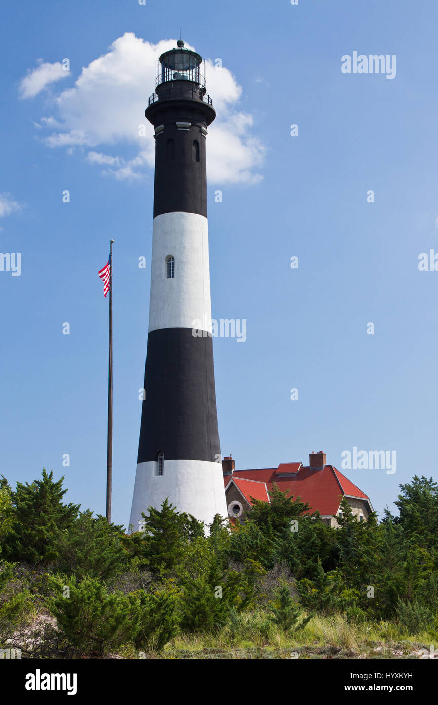 Historic Fire Island Lighthouse located on the south shore of Long