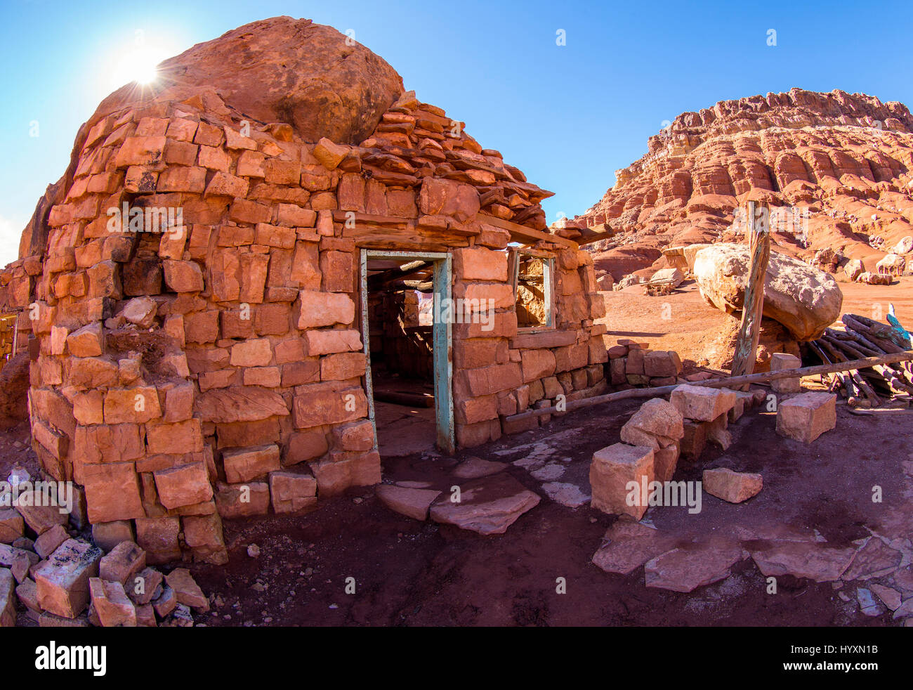 Cliff Dwellers Village, Vermilion Cliffs, Arizona Stock Photo