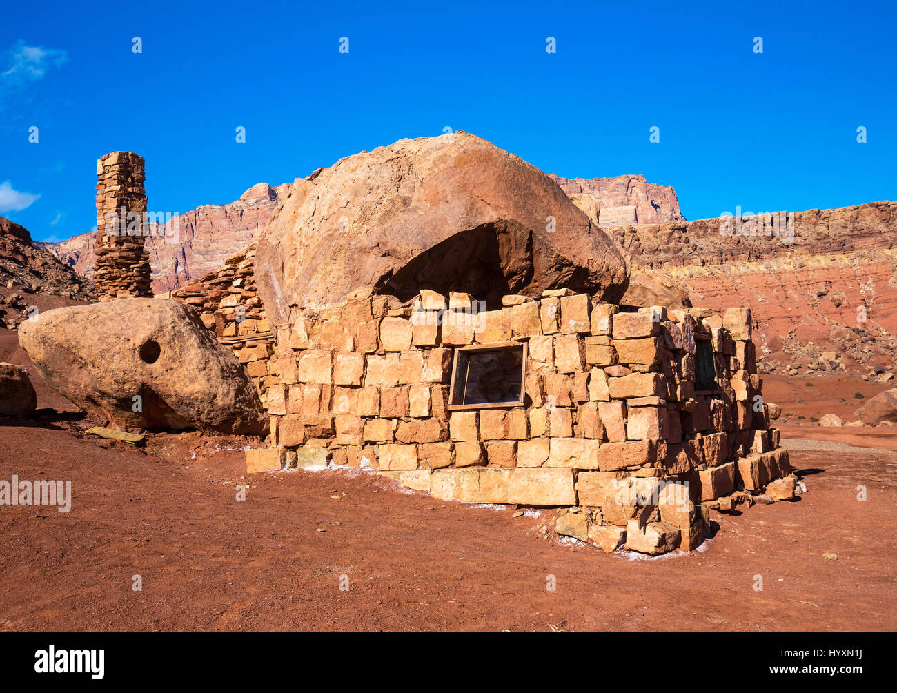 Cliff Dwellers Village, Vermilion Cliffs, Arizona Stock Photo