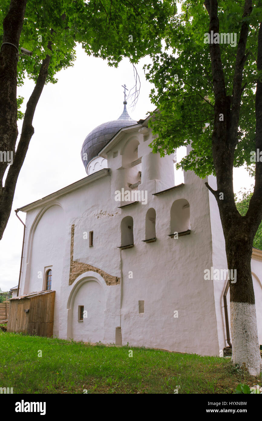 Spaso-Preobrazhensky Monastery Mirozhsky in Pskov Stock Photo
