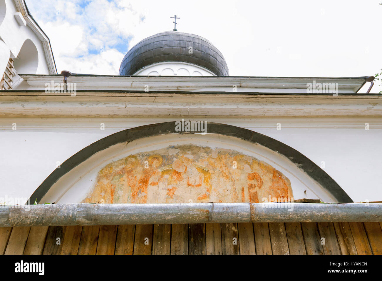 Spaso-Preobrazhensky Monastery Mirozhsky in Pskov Stock Photo