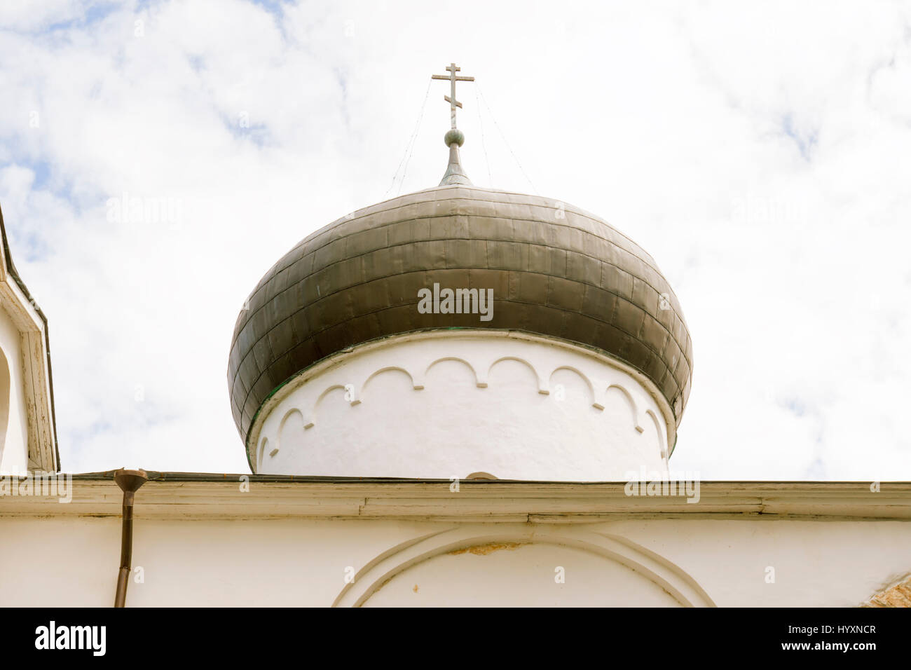 Spaso-Preobrazhensky Monastery Mirozhsky in Pskov Stock Photo