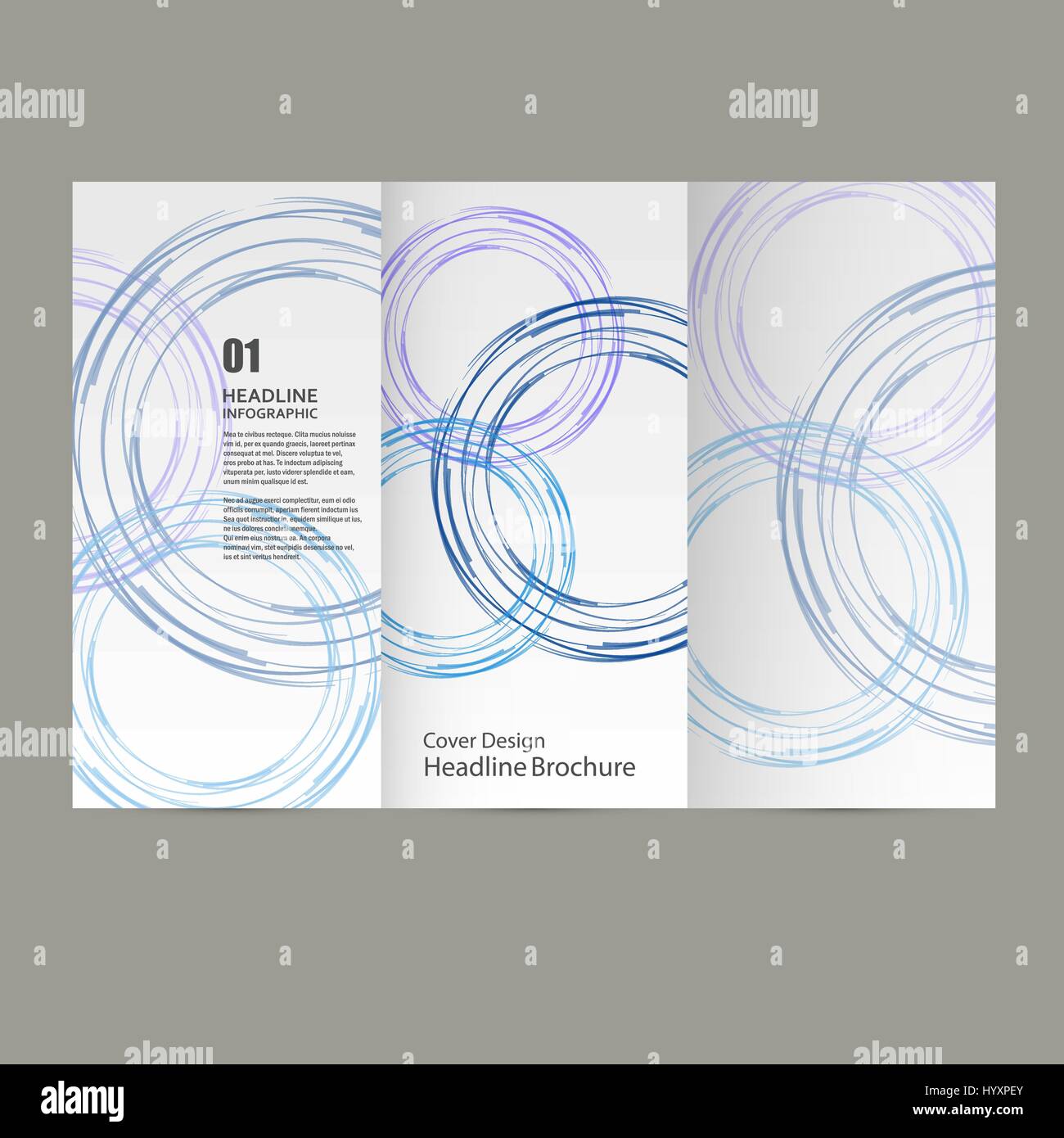 Circle Vector annual report Brochure Flyer template design, book cover layout , Abstract presentation templates Stock Vector