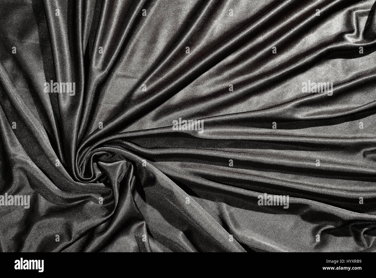 Beautiful Folded Black Silk Fabric High Resolution Stock Photography ...
