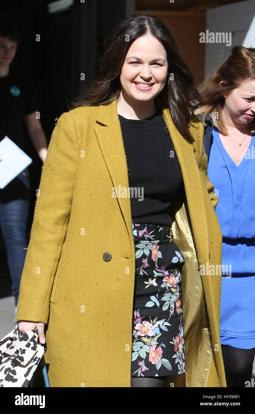 Tom Fletcher and wife Giovanna Fletcher outside ITV Studios Featuring Tom Fletcher, Giovanna