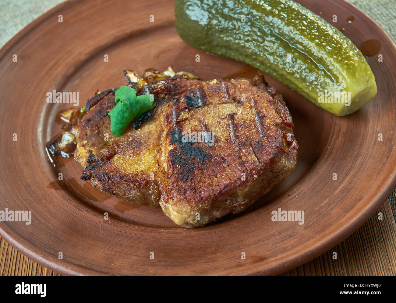Schwenker marinated pork neck steak Saarland.German cuisine Stock Photo Alamy