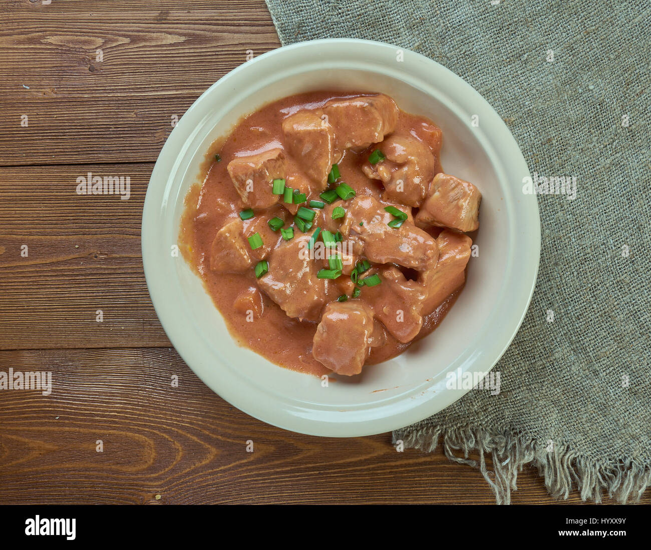 Schweinegulasch - German goulash in sauce Stock Photo - Alamy