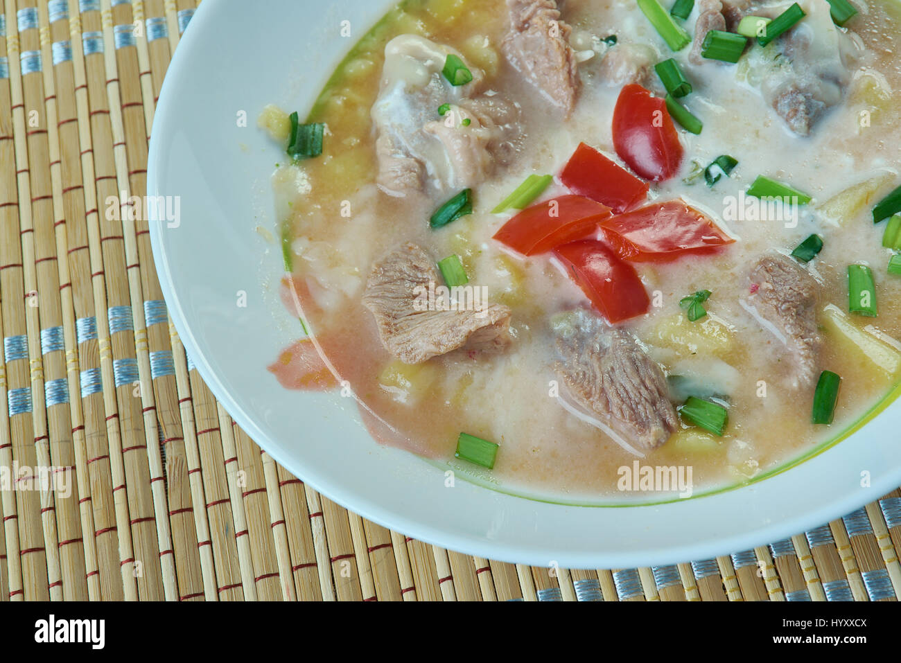 Slow Cooker King Ranch Chicken Soup . style TexMex dish Stock Photo Alamy