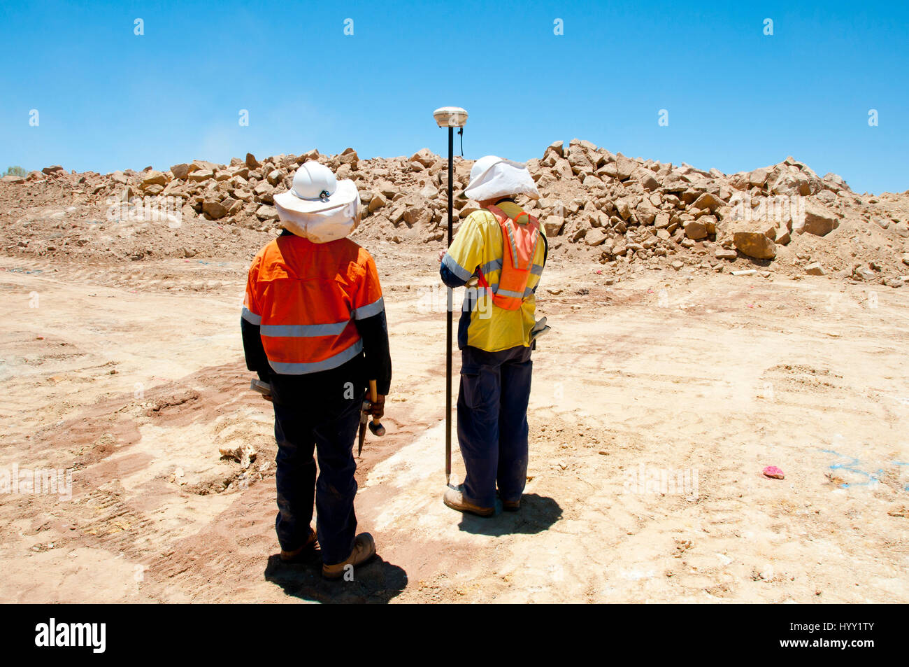 Mining Surveyors Stock Photo