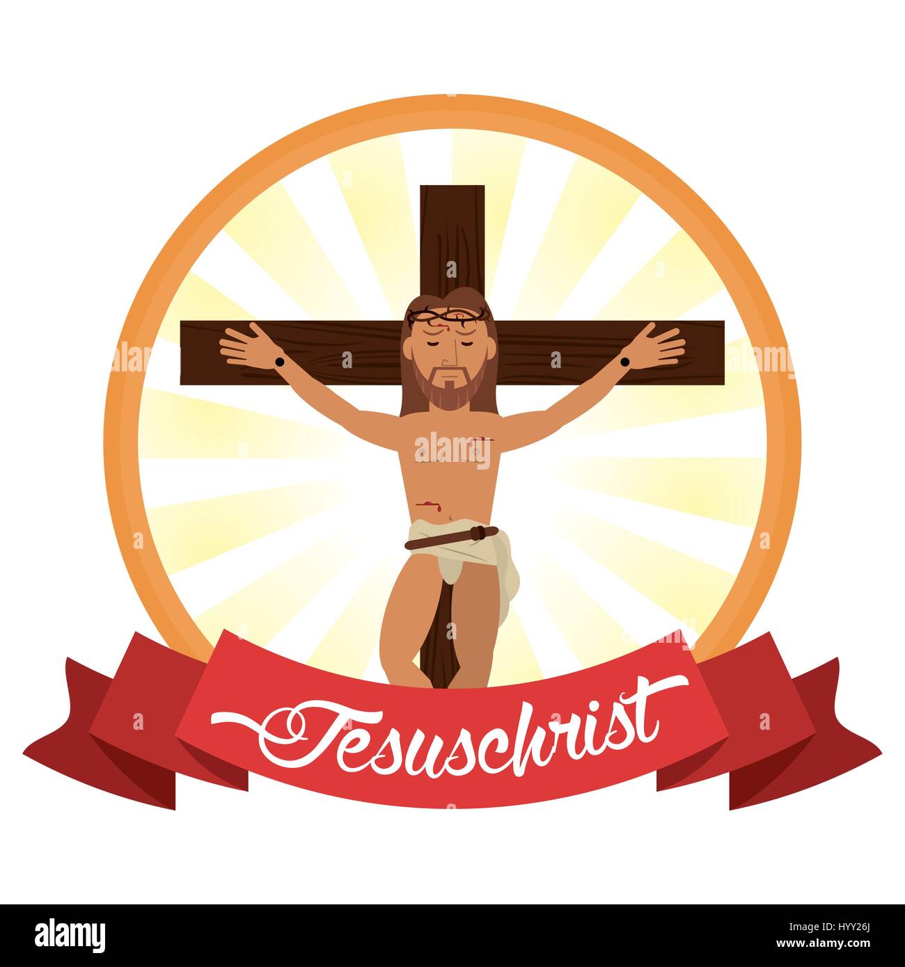 Jesus Label jesus christ crucifixion cross label Stock Vector Image & Art - Alamy