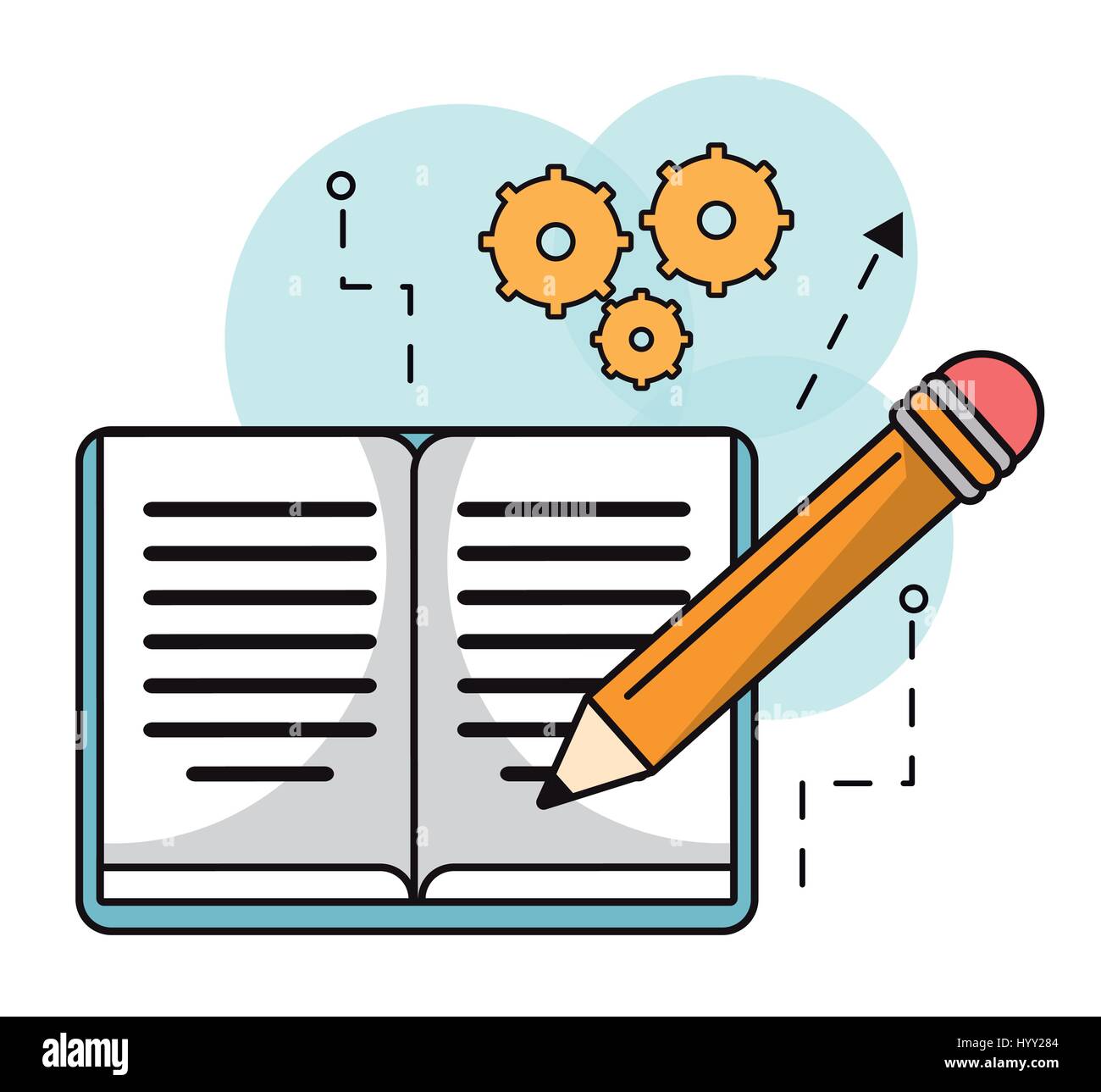 book pencil writing learning work Stock Vector Image & Art - Alamy