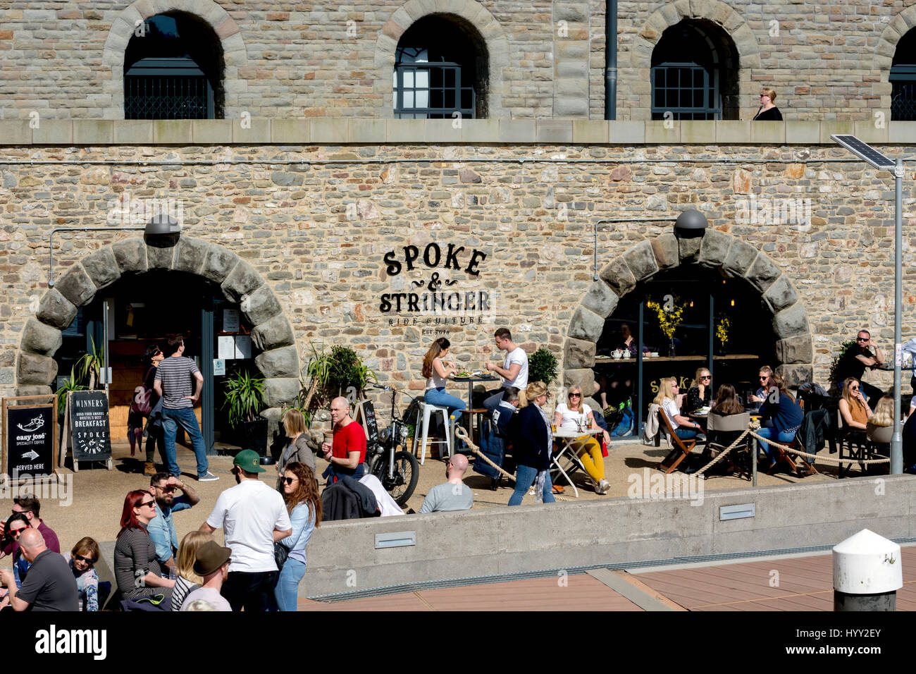 Spoke and Stringer cafe bar, Bristol, UK Stock Photo