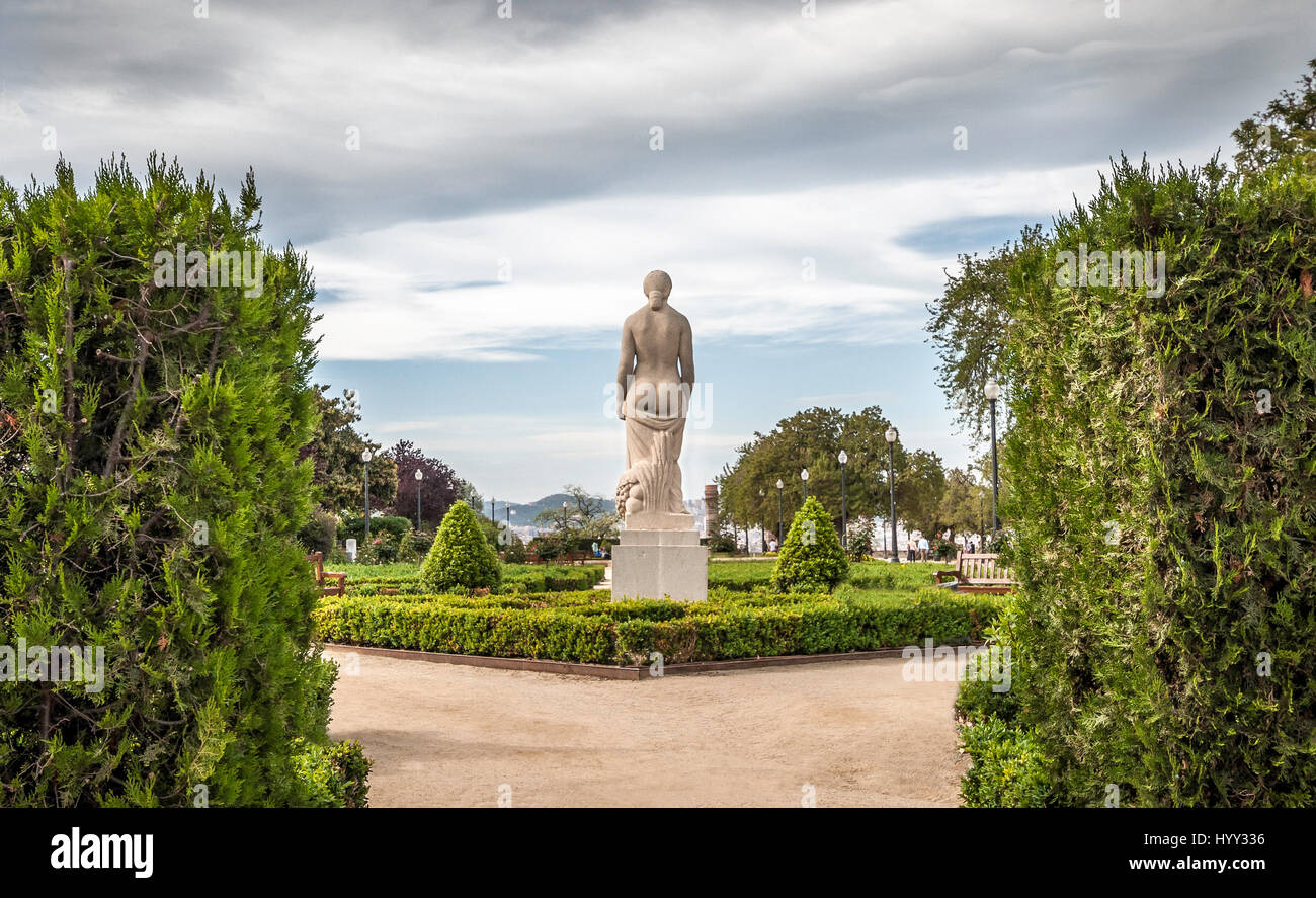 Jardins del Mirador de l'Alcalde, Barcelona, Spain 18 April 2014