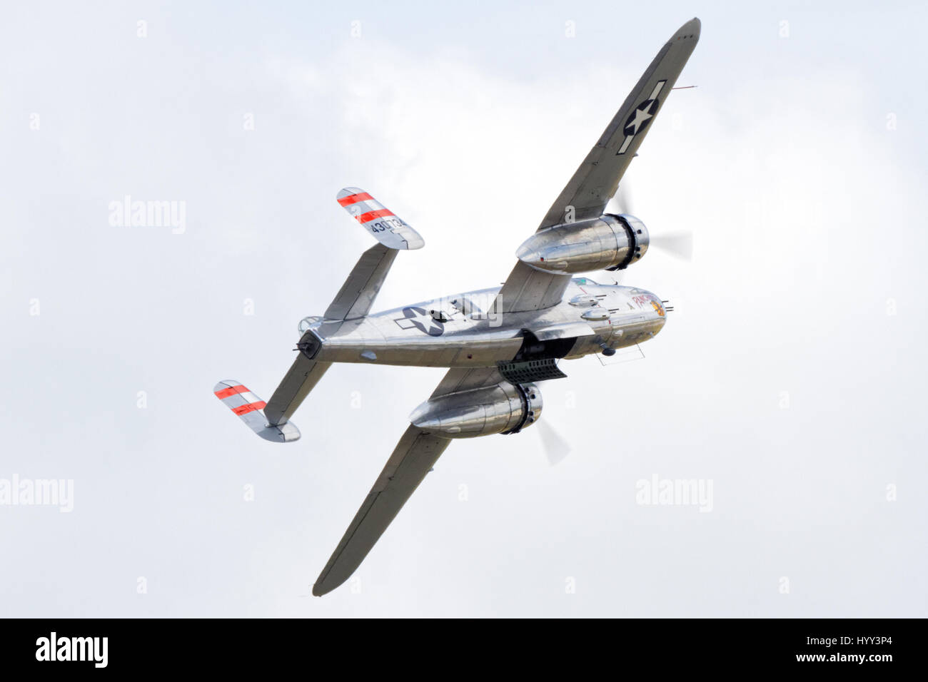 B25 Panchito performing at Melbourne Airshow 2017 Stock Photo