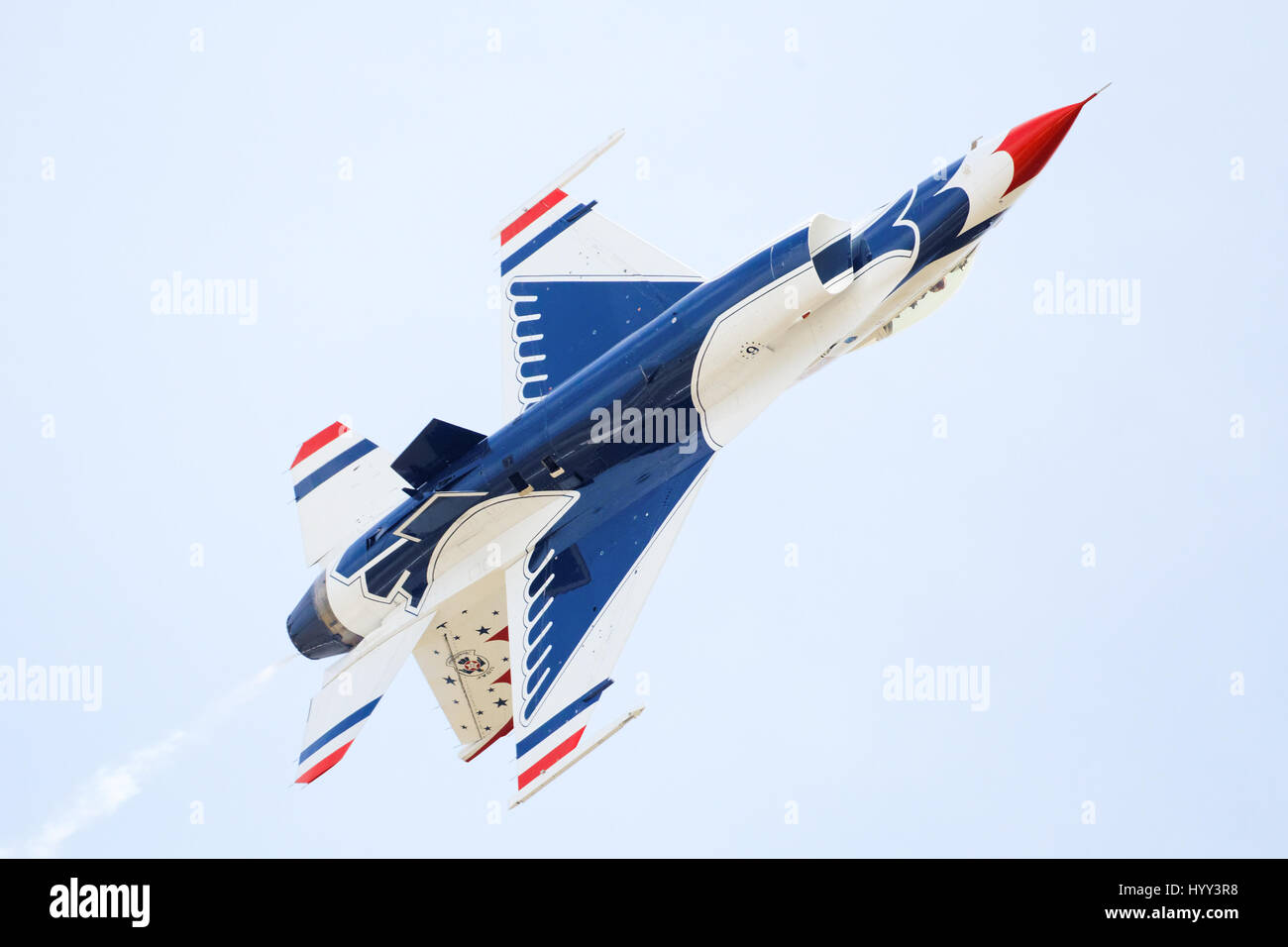 USAF Thunderbirds performing at Melbounre Airshow 2017 Stock Photo