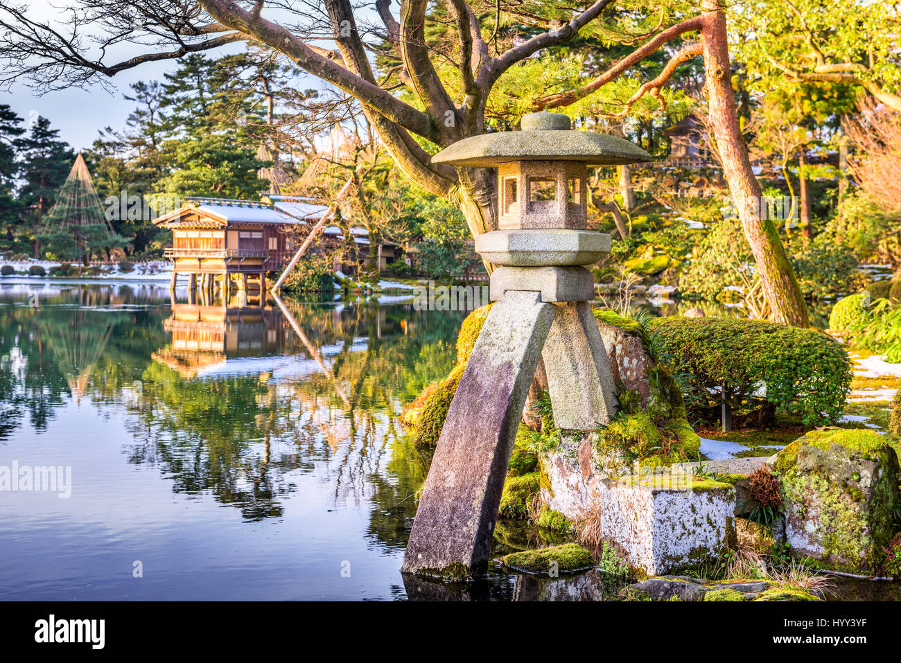 Kanazawa, Japan Japanese garden. Stock Photo