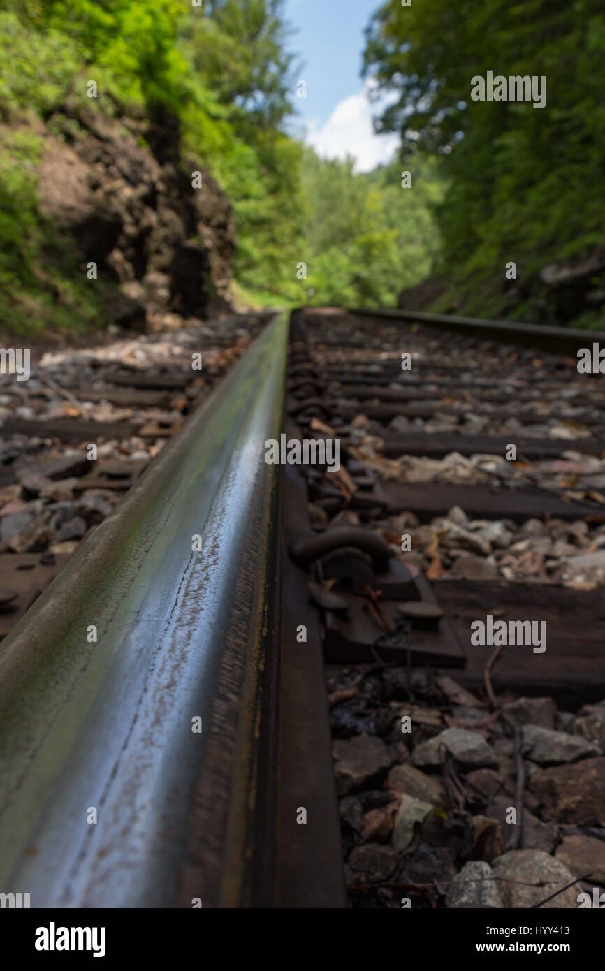 Curved rail tracks hi-res stock photography and images - Alamy