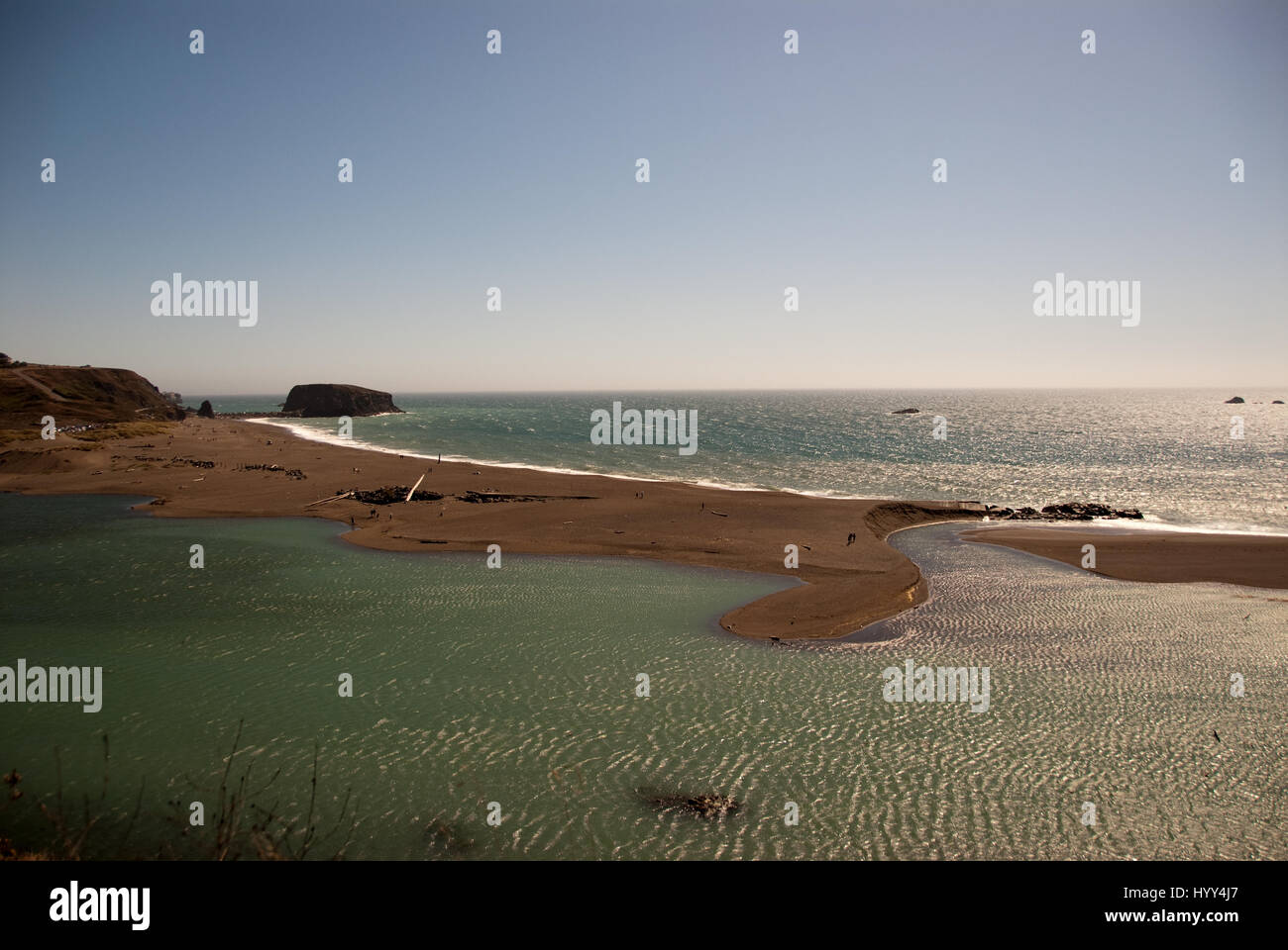 River estuary meets ocean hi-res stock photography and images - Alamy