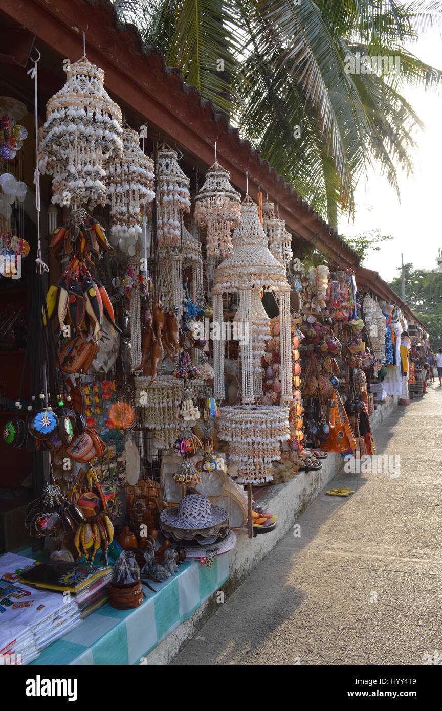 Souvenir shops inside the Mactan Shrine Stock Photo