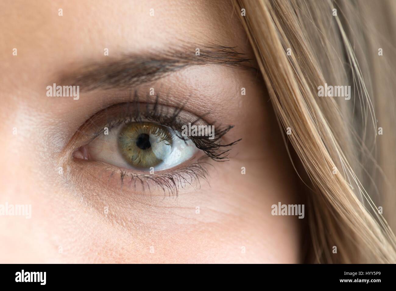 Close up of woman's eye. Stock Photo