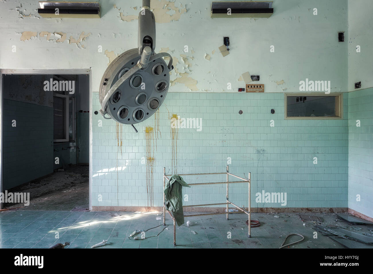 EERIE images of Europe’s most spooky abandoned hospitals show just how frightening these once sparkling medical facilities can be. The haunting shots show the beds patients would have recovered on as well as the tables and instruments that would have been used during grim operations. Peeling, flaking paint and crumbling walls are prevalent in some of the hospitals while others look almost untouched by time. The spooky pictures were taken by Austrian photographer Stefan Baumann (35) from Vienna as he travelled across Europe. Stock Photo