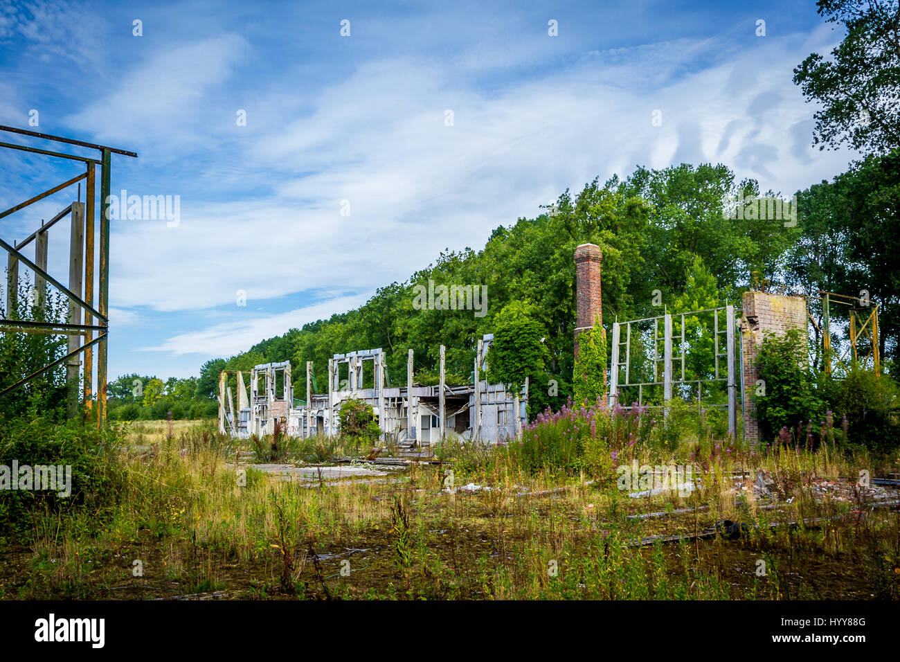 UNITED KINGDOM Remains of hangars, RAF Yatesbury, Wiltshire. EERIE