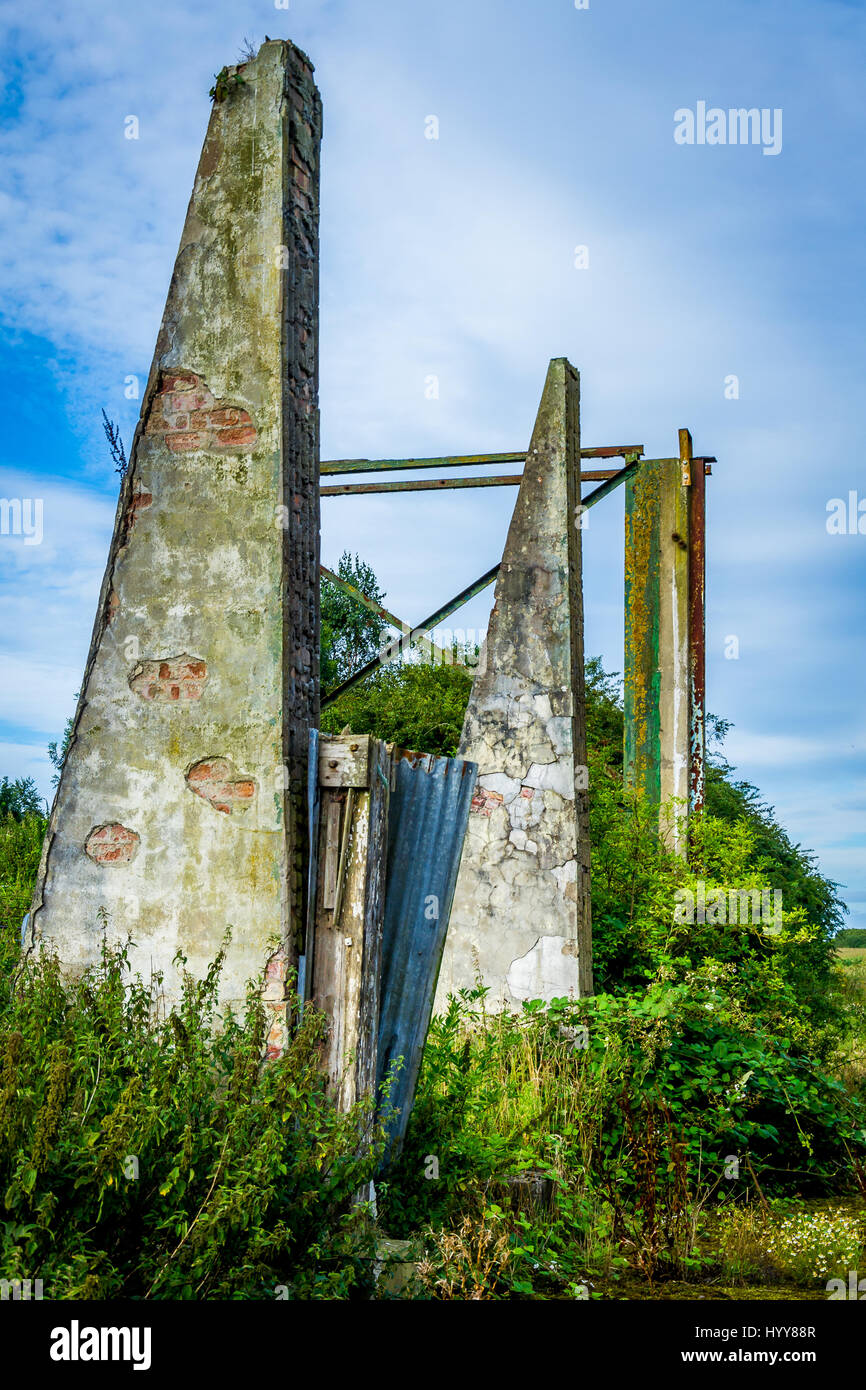 UNITED KINGDOM Remains of hangars, RAF Yatesbury, Wiltshire. EERIE