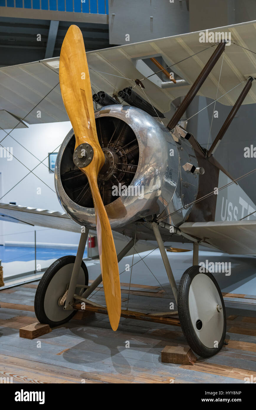 Sopwith Camel from WW1 at the National Naval Aviation Museum, Florida Stock Photo