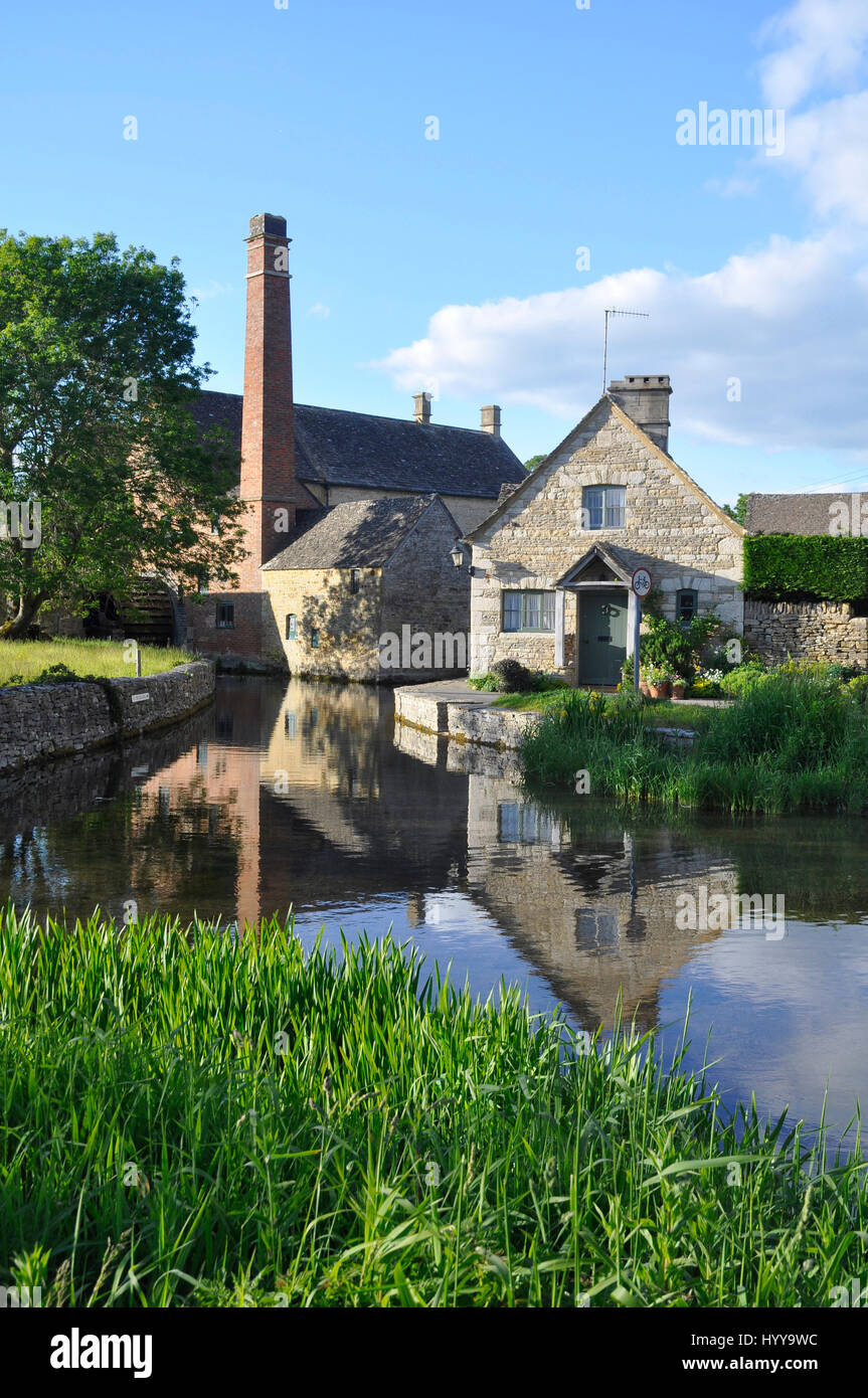 Lower Slaughter, The Old Mill, Gloucestershire Stock Photo