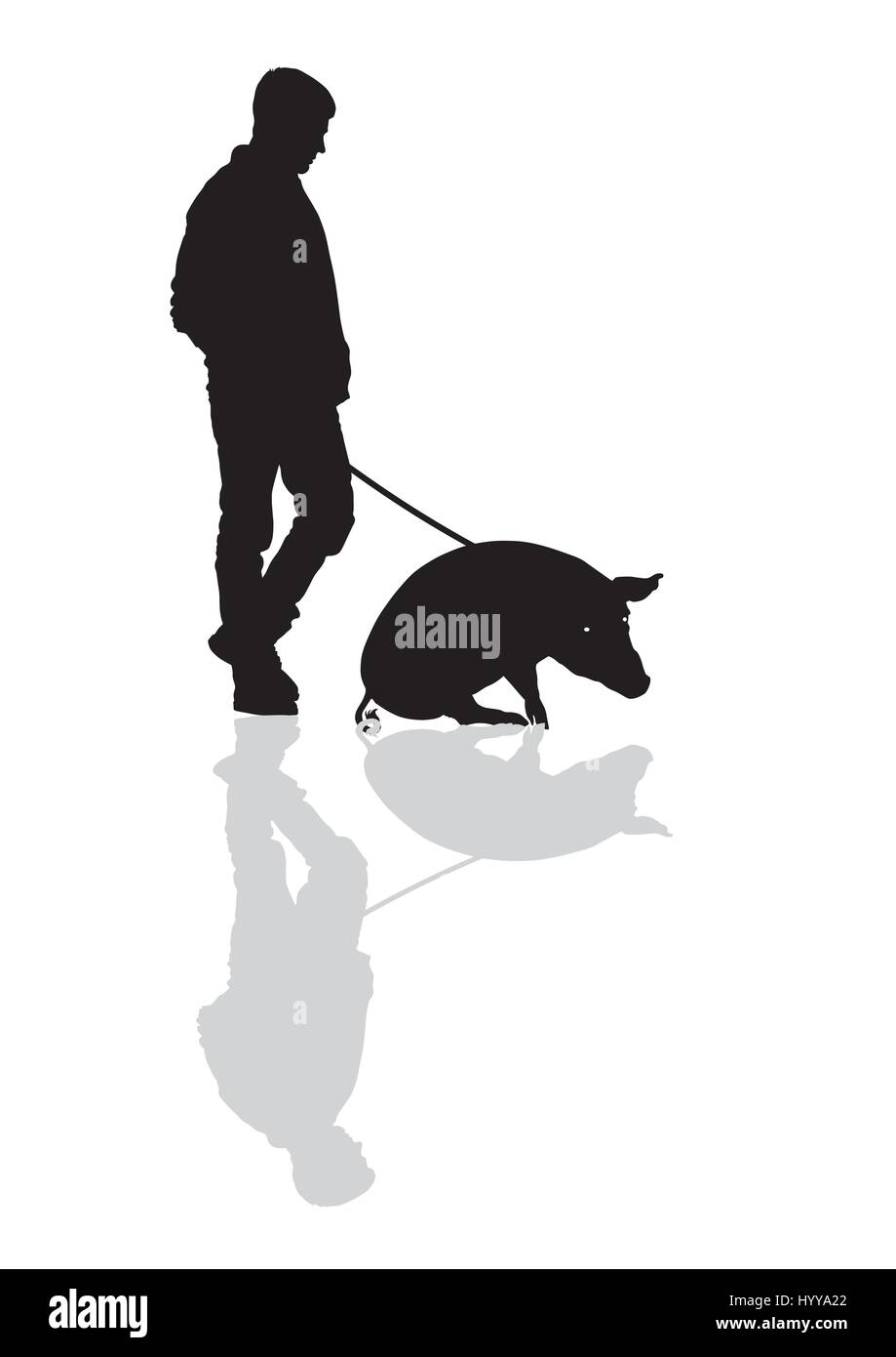 Putting a leash on Stock Vector Images Alamy