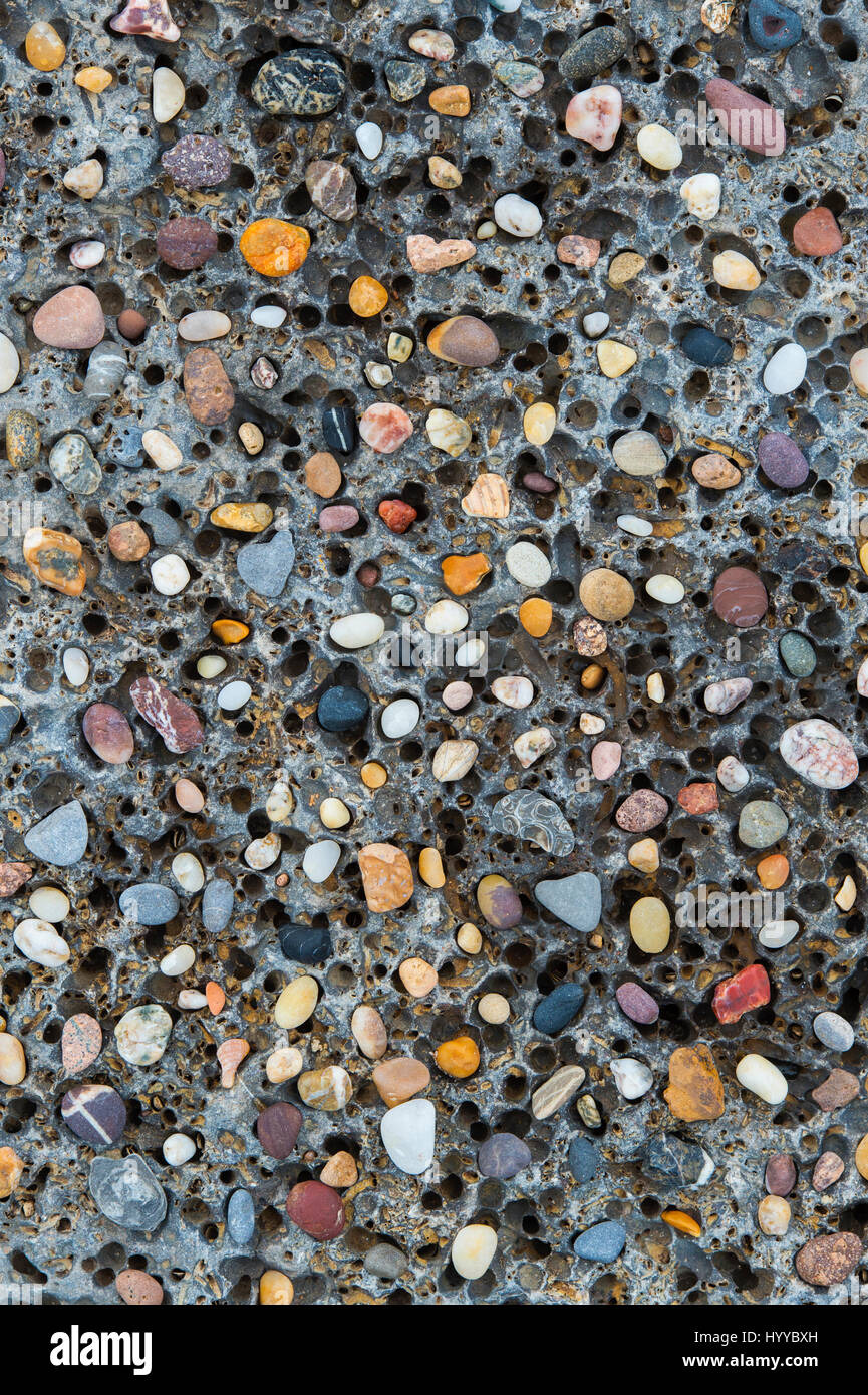 Small colourful beach pebbles pattern Stock Photo