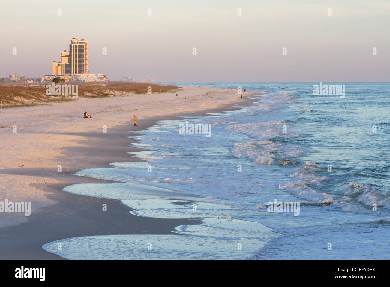 Alabama Gulf Coast Beach View. Stock Photo