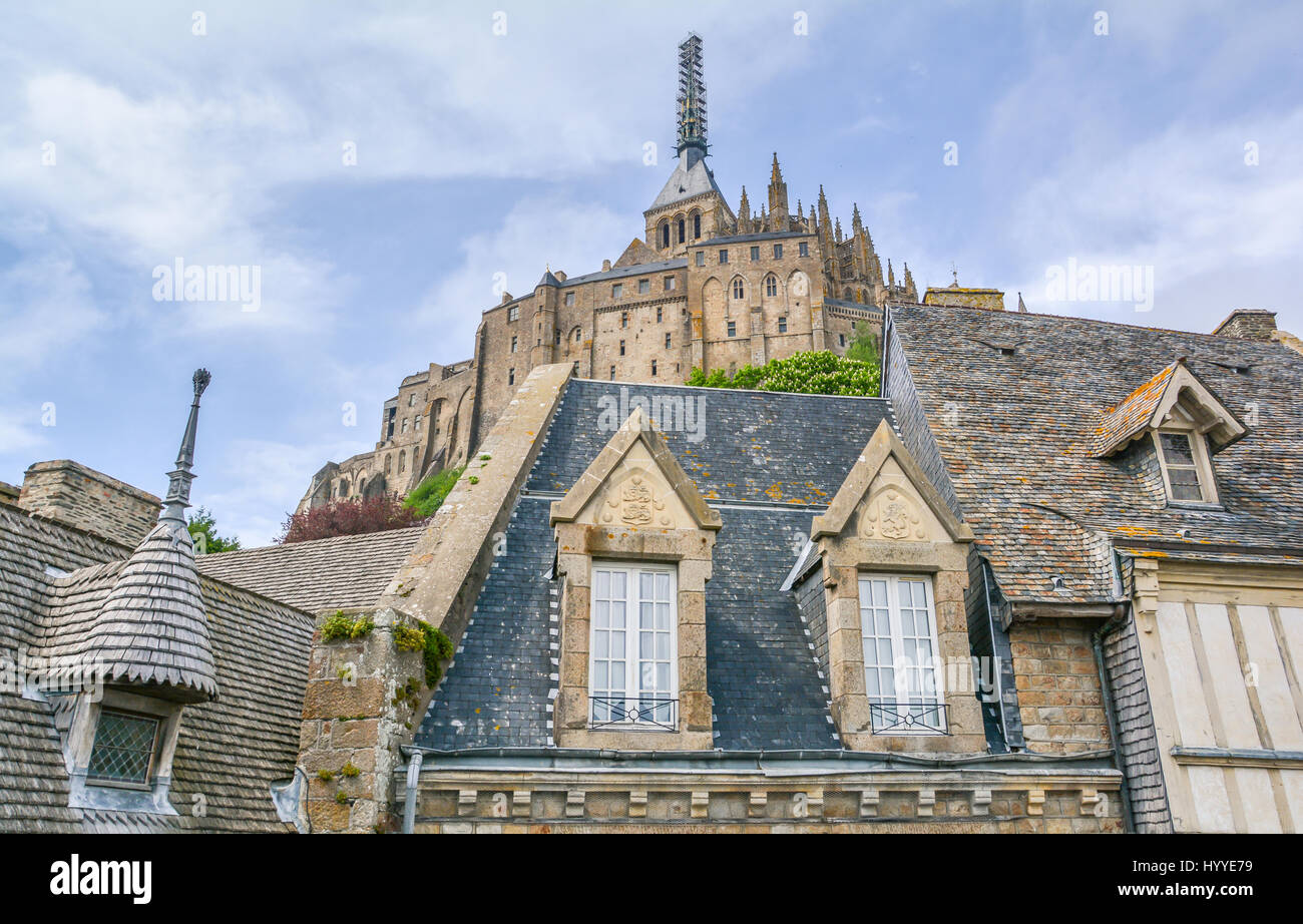 Scenic view in Month Saint Michel, Normandy, France, May-04-2016 Stock Photo