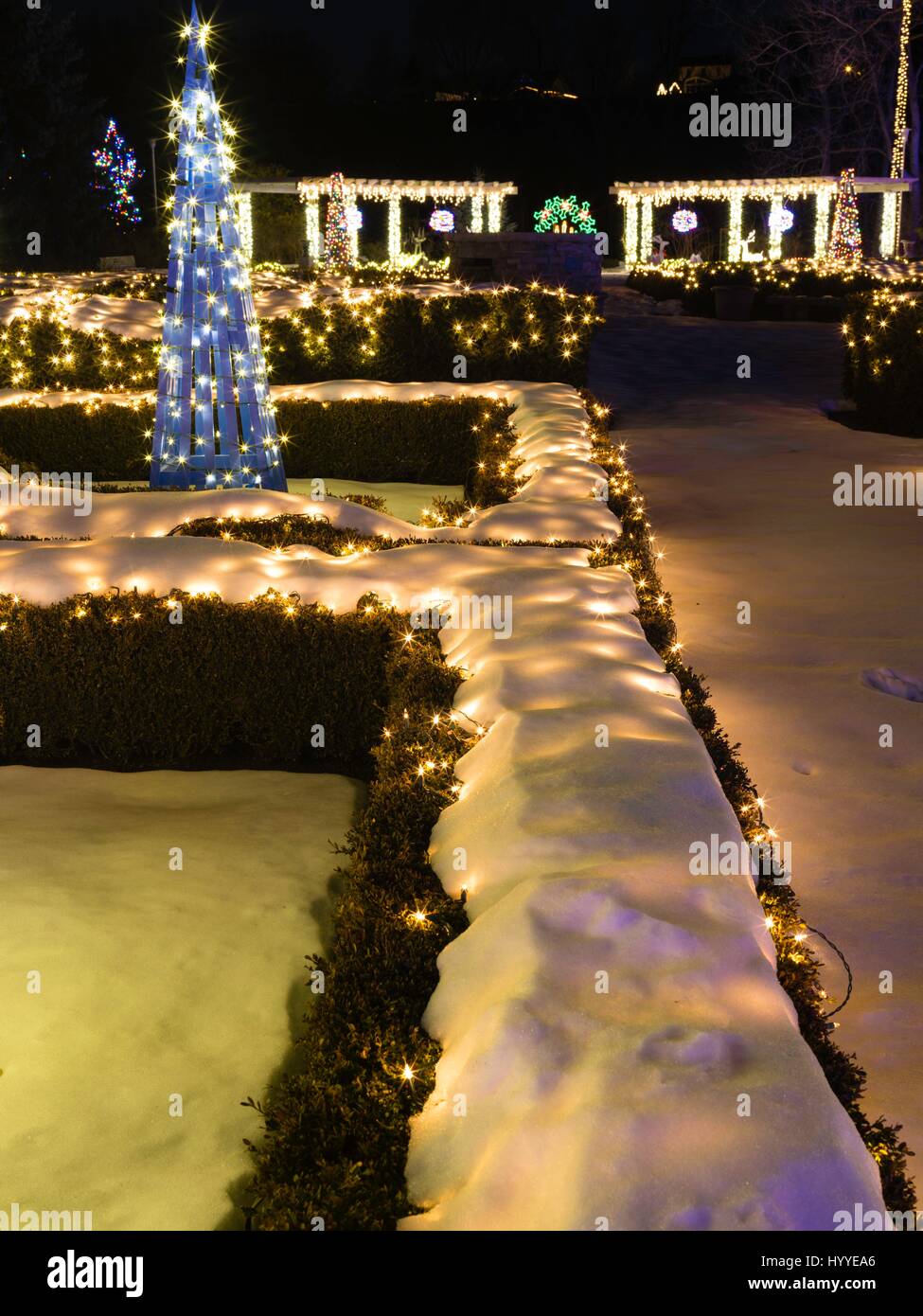 Holiday light show at Janesville Rotary Gardens, Janesville, Wisconsin