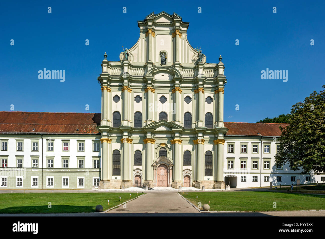 Baroque monastery church of St. Mary, Monastery Fürstenfeld, Fürstenfeldbruck, Upper Bavaria, Bavaria, Germany Stock Photo