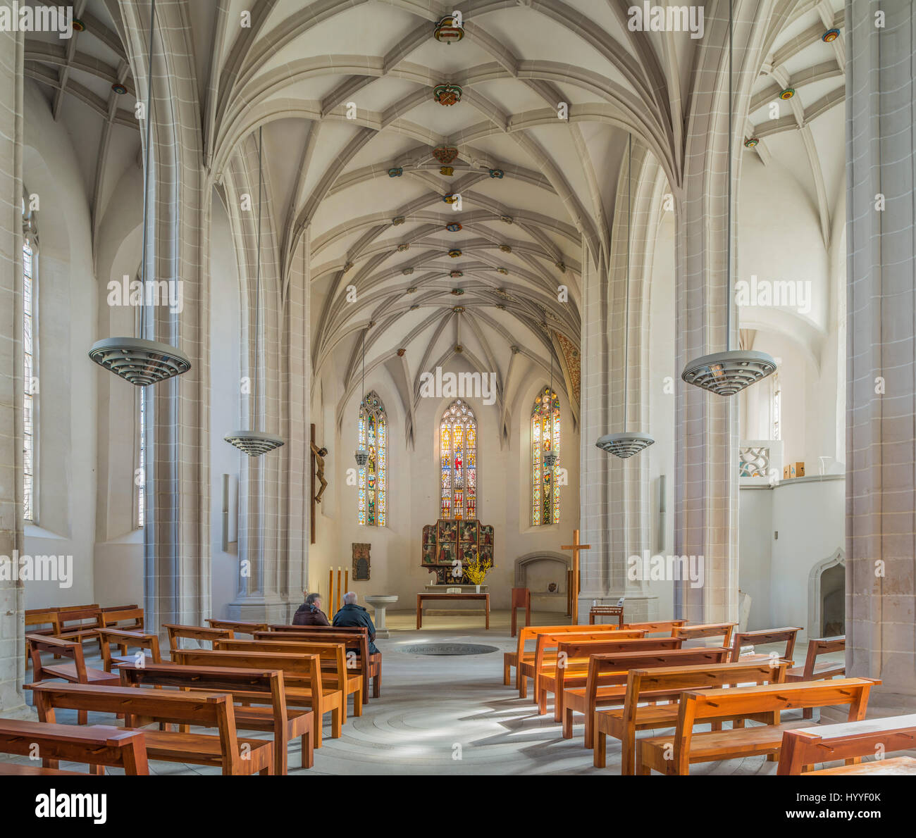 St. Peter and Paul Church, Indoors, Baptistery of Luther, Eisleben, Saxony-Anhalt, Germany Stock Photo